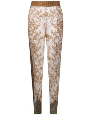 Pierre Louis Mascia Cialdas Printed Trousers - Natural