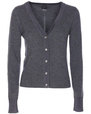 Pinko V-Neck Button-Up Cardigan - Blue