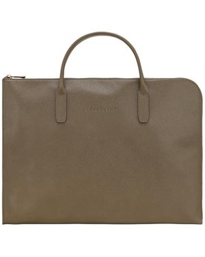 Longchamp Le Foulonné S Briefcase - Brown