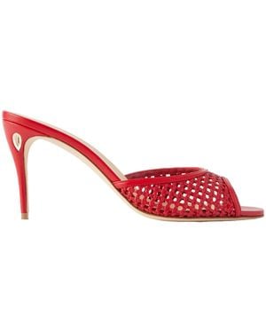 Jennifer Chamandi 85Mm Guido Heeled Mules - Red