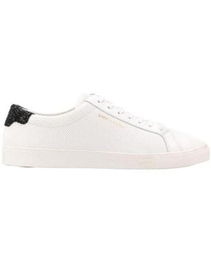 Saint Laurent Low-Strapped Casual Trainers - White