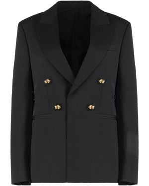 Bottega Veneta Lapel Long-Sleeved Suit Jacket - Black