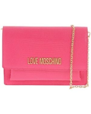 Moschino Rectangular Shoulder Bag - Pink