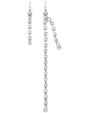 MM6 by Maison Margiela Embellished Drop Earrings - White