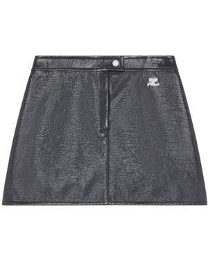 Courreges Courrèges Vinyl Mini Skirt - Grey