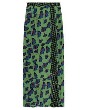 Diane von Furstenberg Latrice Floral-Print Maxi Skirt - Green