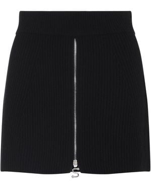 Sportmax Refolo Knitted Mini Skirt - Black