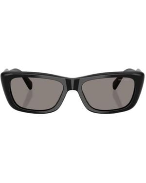 Miu Miu Eyewear Rectangular Frame Sunglasses - White