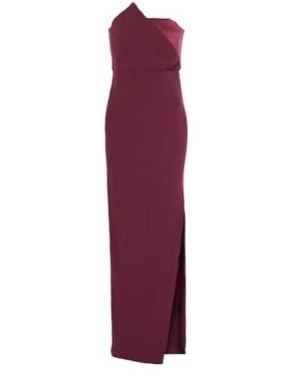 Roland Mouret Asymmetric Satin Crepe Gown - Purple