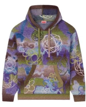 KENZO X Futura 2000' Knitted Hoodie - Grey