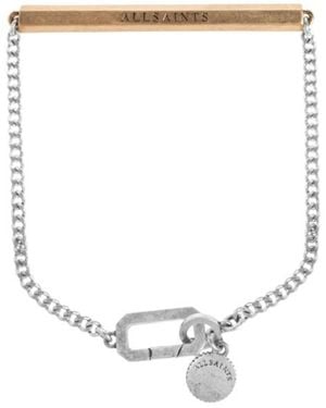 AllSaints Bar Chain Bracelet - White