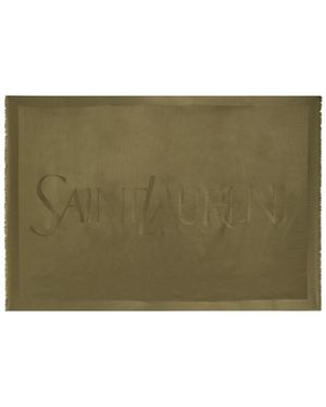 Saint Laurent Wool Scarf - Green