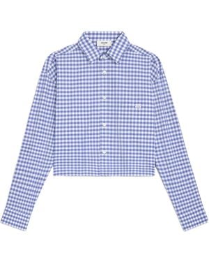 Celine Cropped Shirt - Blue