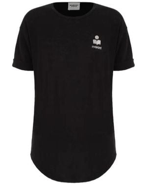 Isabel Marant Logo-Detail T-Shirt - Black