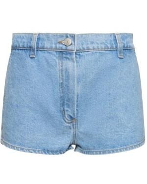 Magda Butrym Cotton Denim Shorts - Blue