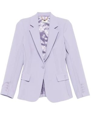 Elisabetta Franchi Single-Breasted Jacket - Purple