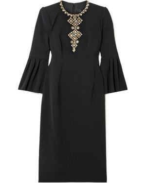 Jenny Packham Bodycon Midi Evening Dress - Black