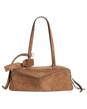 Balenciaga Carrie Bowling Shoulder Bag - Brown