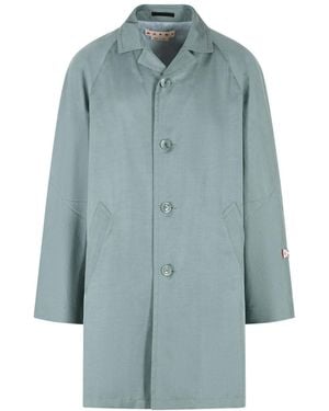 Marni 'Lyocell' Trench Coat - Blue