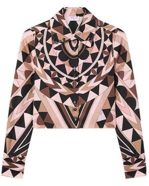 PUCCI Pucci Geometric Cropped Shirt - Multicolor