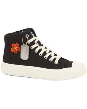 KENZO Boke Flower Motif High-Top Sneakers - Black