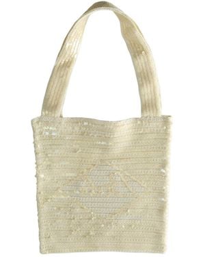 Bode Sequined Spotlight Tote Bag - Natural