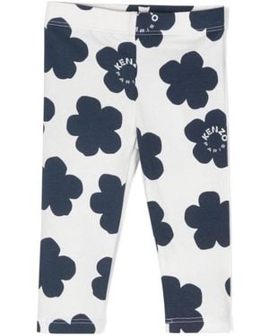 KENZO Floral Print Leggings - Blue