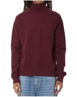 Maison Margiela Contrast-Trim Roll-Neck Jumper - Red
