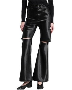 Junya Watanabe Embossed Cropped Trousers - Black