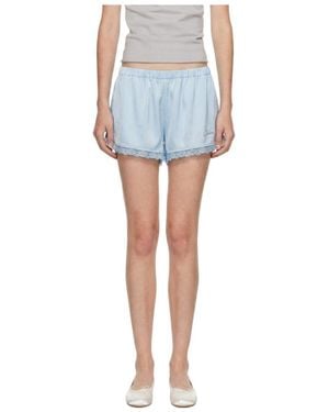 Marissa Chiara Elastic Waist Shorts - Blue