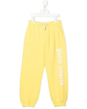 Palm Angels Logo-Print Tracksuit Bottoms - Yellow