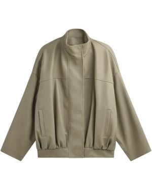 Frankie Shop Veren Faux Leather Bomber Jacket - Green