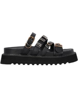 Pinko Wedge And Straps Slippers - Black