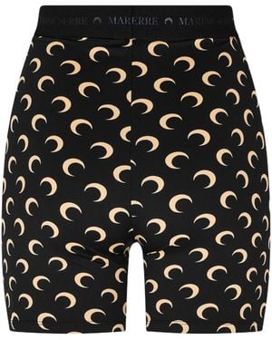 Marine Serre Moon Print Shorts - Black