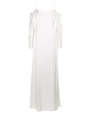 Galvan London Bridal Valencia Silk Satin Gown - White