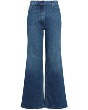 The Row Eglitta Wide Cotton Denim Jeans - Blue