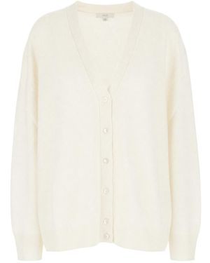 Malo V-Neck Cashmere Cardigan - White