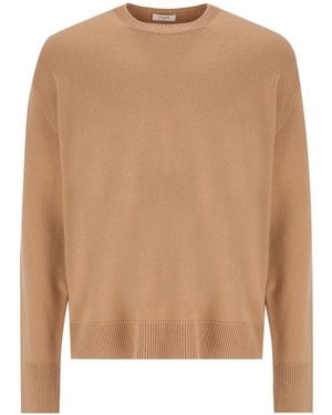 Celine Crewneck Sweater With Elbow Patch - Brown