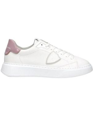 Philippe Model Temple Low Lace-Up Trainers - White