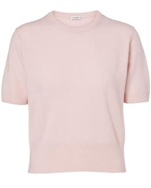 Jil Sander Cropped Wool And Cashmere Jumper - Pink