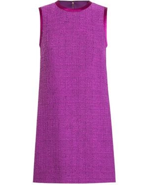 Dolce & Gabbana Tweed Mini Dress - Purple