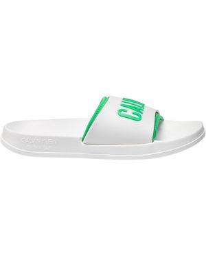 Calvin Klein Logo Slippers - Green