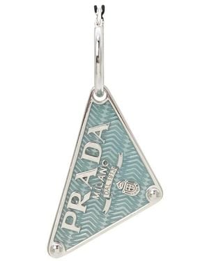 Prada Logo Earrings - Blue