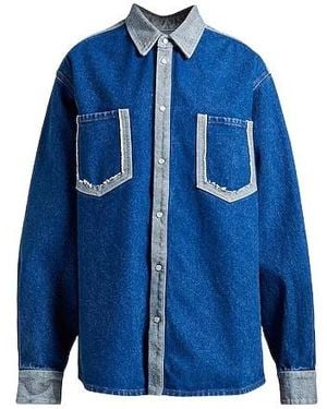 Marni Two-Tone Denim Shirt - Blue