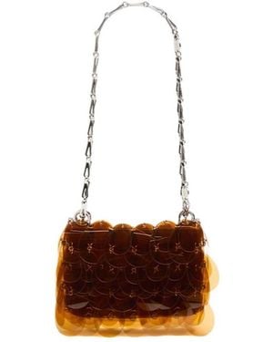 Rabanne Shoulder Bag With Chain Strap - Brown