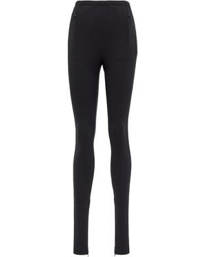 Wardrobe NYC High-Waisted Skinny Casual Trousers - Black