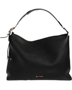 Etro Logo Shoulder Bag - Black