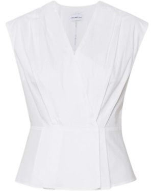 Marella Sleeveless Poplin Top - White