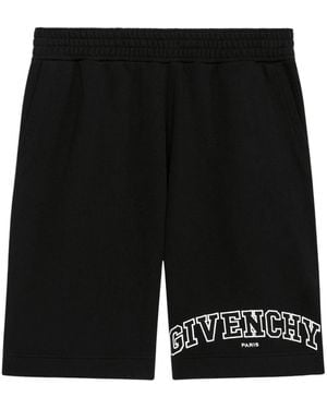 Givenchy Logo Printed Elastic Waist Shorts - Black