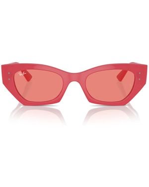 Ray-Ban Zena Geometric-Frame Sunglasses - Pink